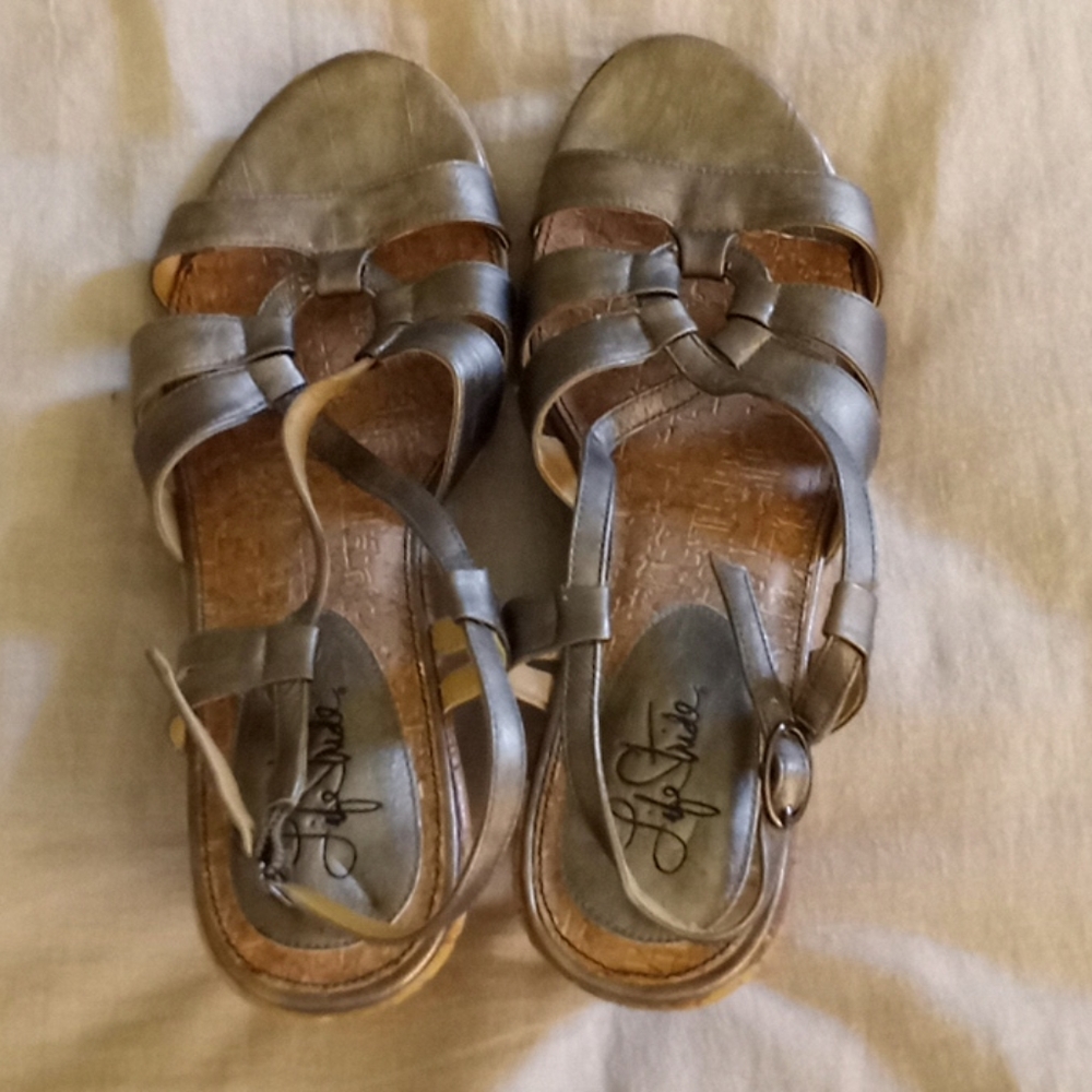 Gold LifeStride sandals